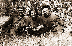 Faye Schulman with her partisan friends
